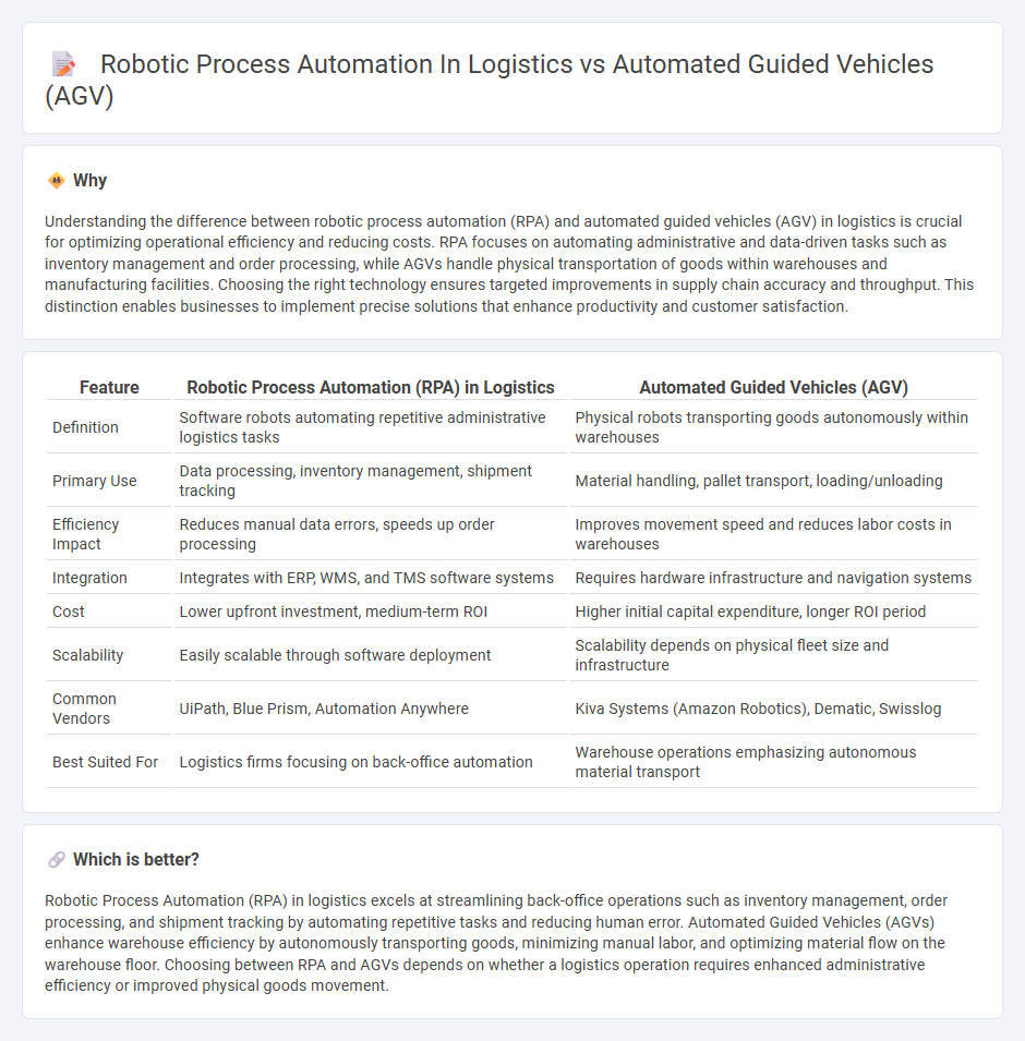 Robotic Process Automation In Logistics vs Automated Guided Vehicles (Agv) in Logistics