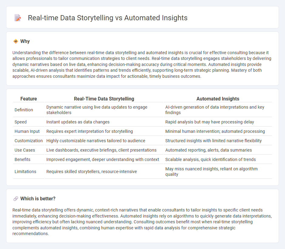 Real-Time Data Storytelling vs Automated Insights in Consulting