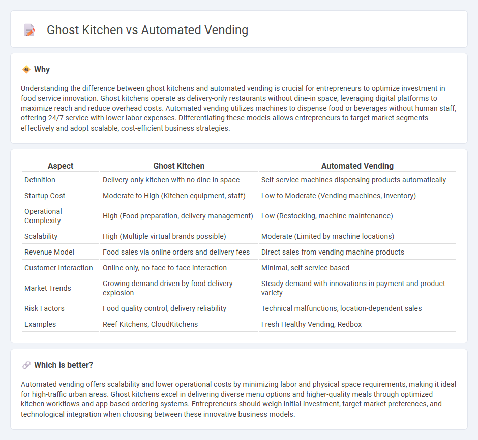 Ghost Kitchen vs Automated Vending in Entrepreneurship