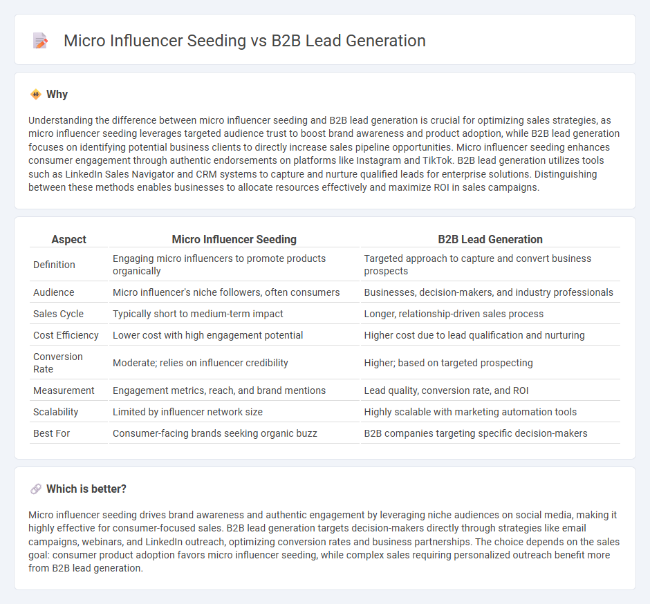 Micro Influencer Seeding vs B2B Lead Generation in Sales
