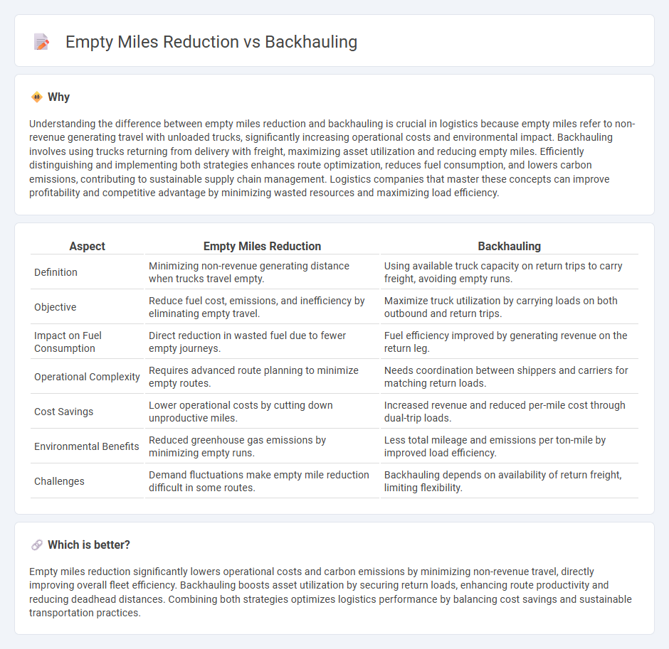 Empty Miles Reduction vs Backhauling in Logistics