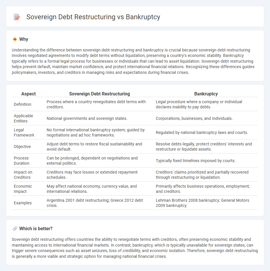 Sovereign Debt Restructuring vs Bankruptcy in Finance