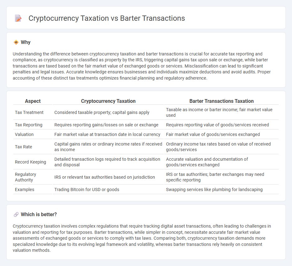 Cryptocurrency Taxation vs Barter Transactions in Accounting