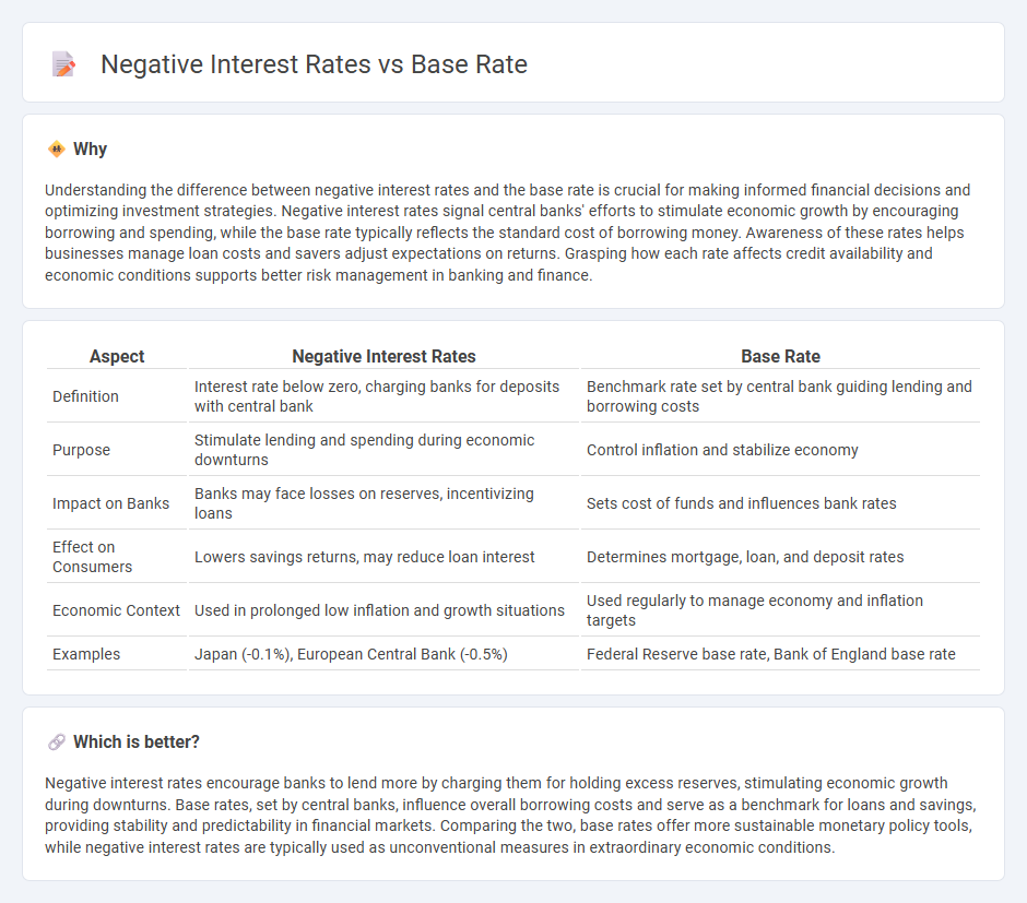 Negative Interest Rates vs Base Rate in Banking