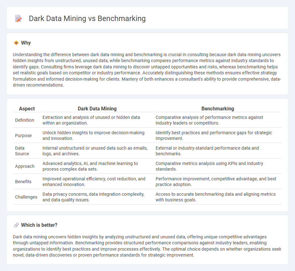 Dark Data Mining vs Benchmarking in Consulting
