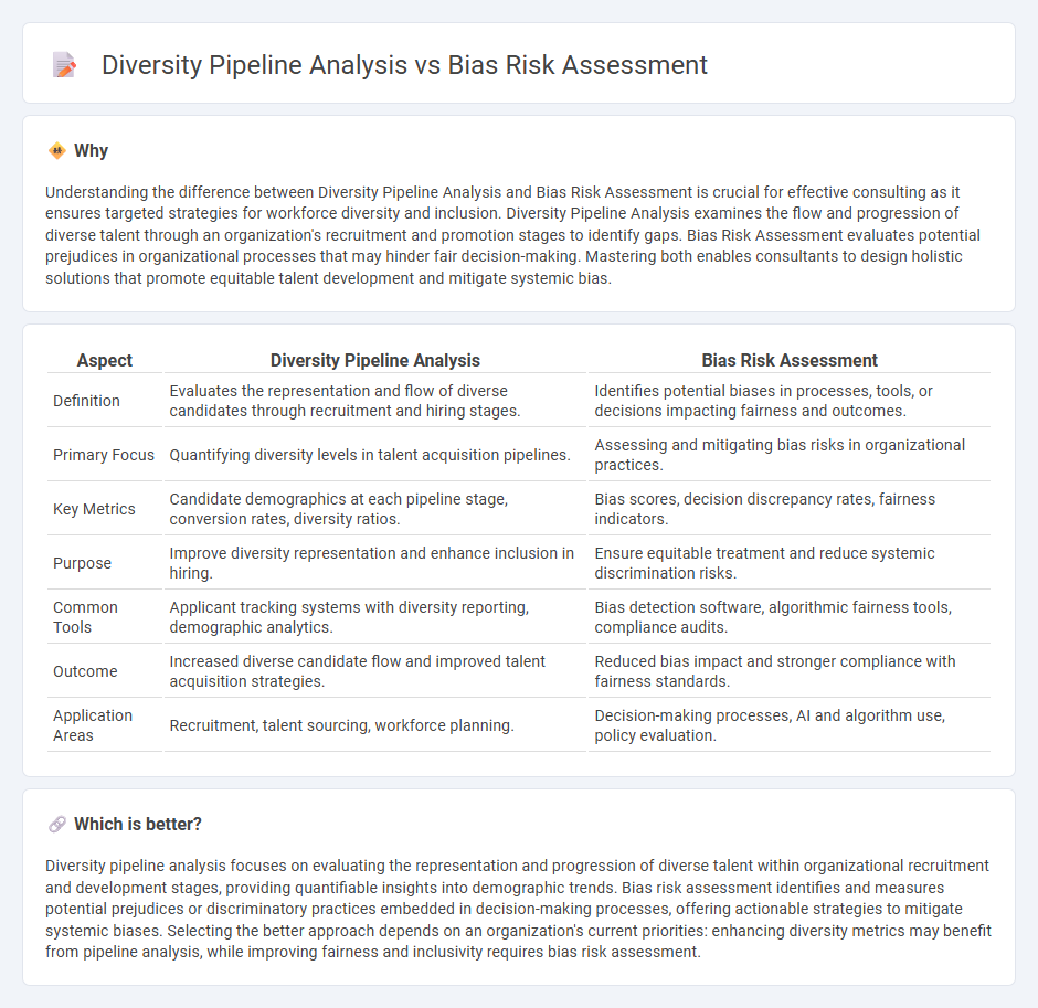 Diversity Pipeline Analysis vs Bias Risk Assessment in Consulting