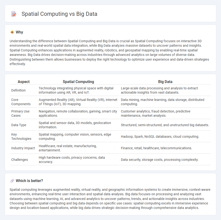 Spatial Computing vs Big Data in Technology