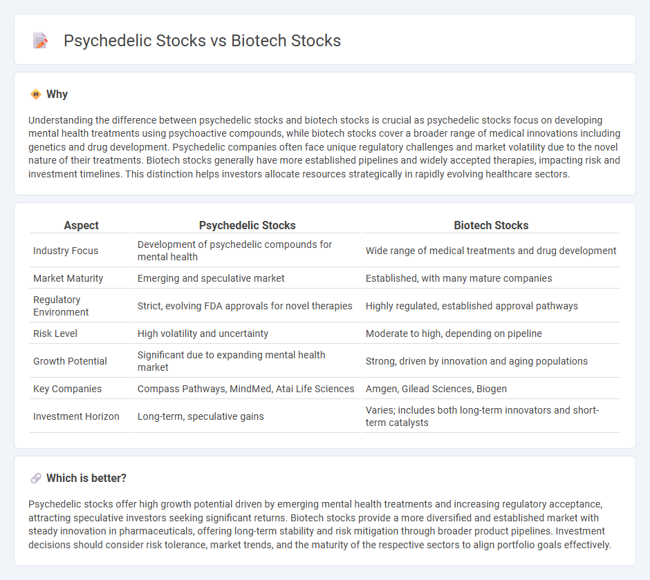 Psychedelic Stocks vs Biotech Stocks in Investment