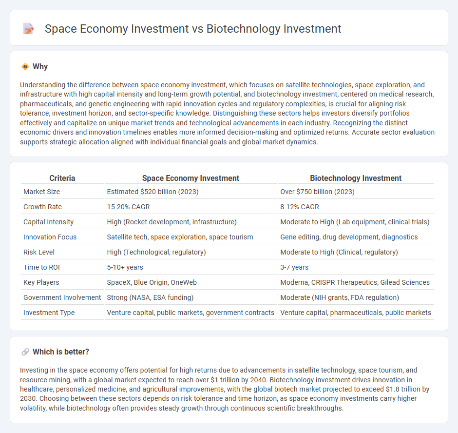 Space Economy Investment vs Biotechnology Investment in Investment