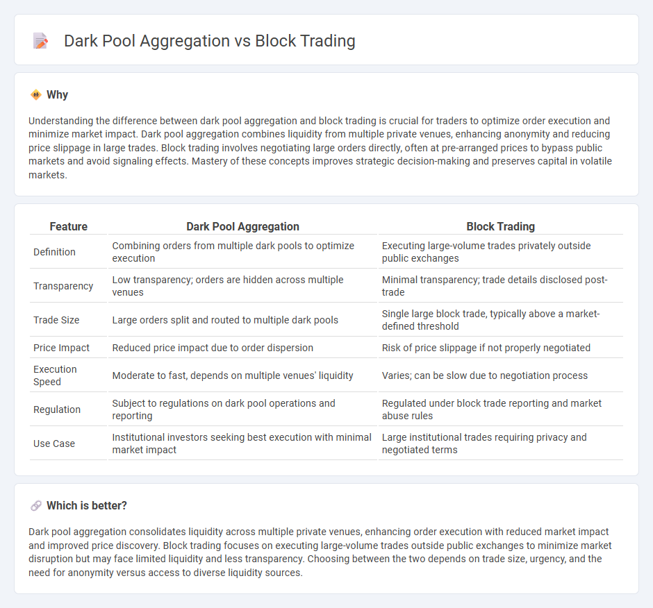 Dark Pool Aggregation vs Block Trading in Trading