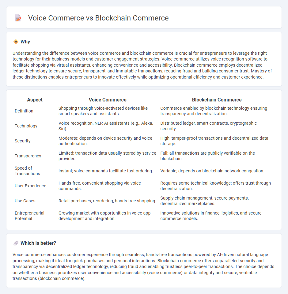 Voice Commerce vs Blockchain Commerce in Entrepreneurship
