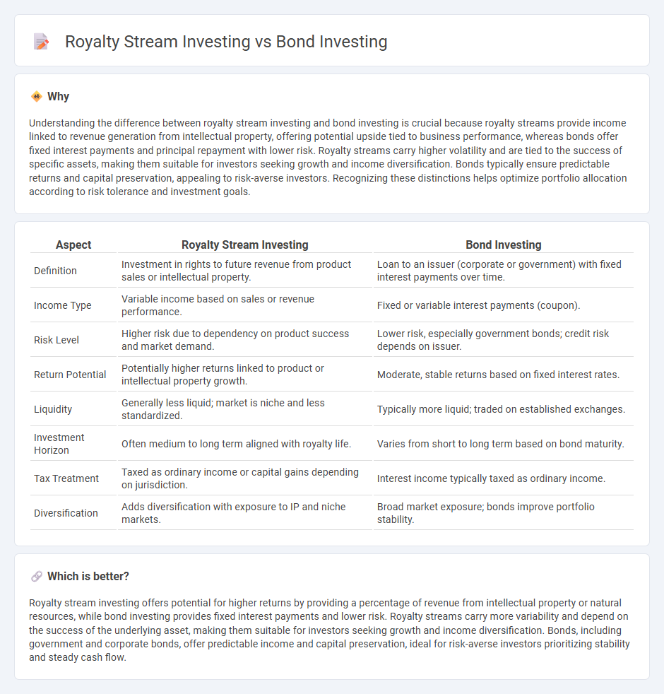 Royalty Stream Investing vs Bond Investing in Investment