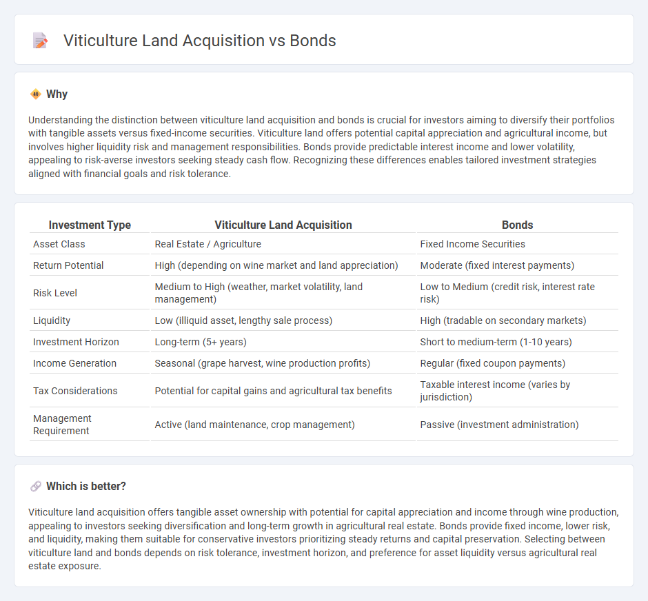 Viticulture Land Acquisition vs Bonds in Investment