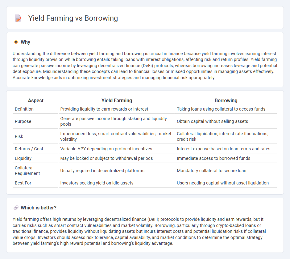 Yield Farming vs Borrowing in Finance