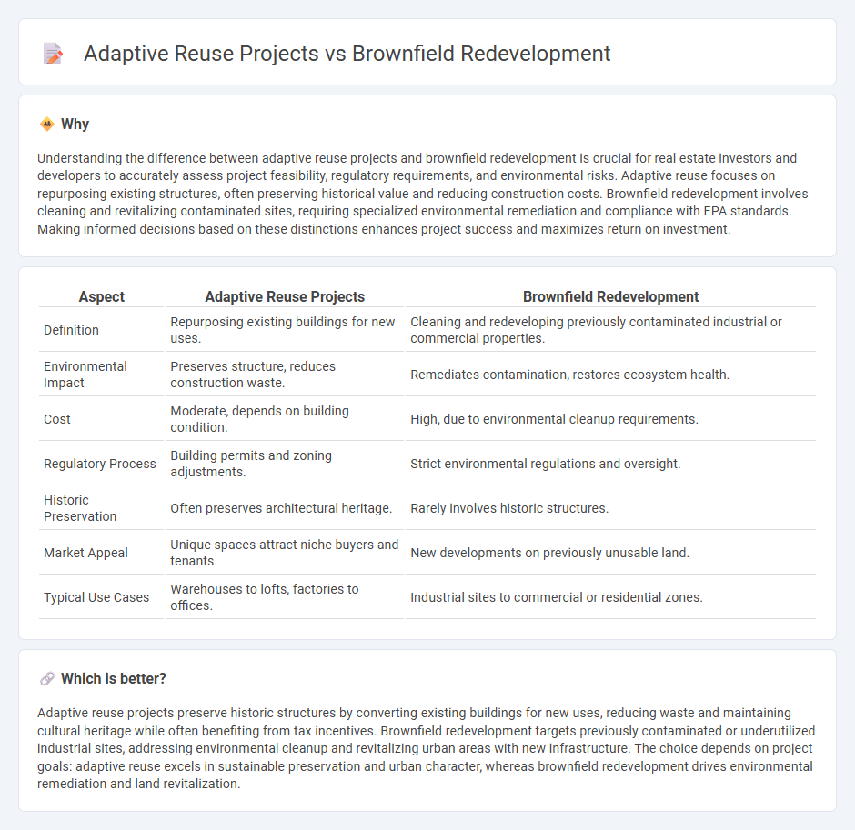 Adaptive Reuse Projects vs Brownfield Redevelopment in Real Estate