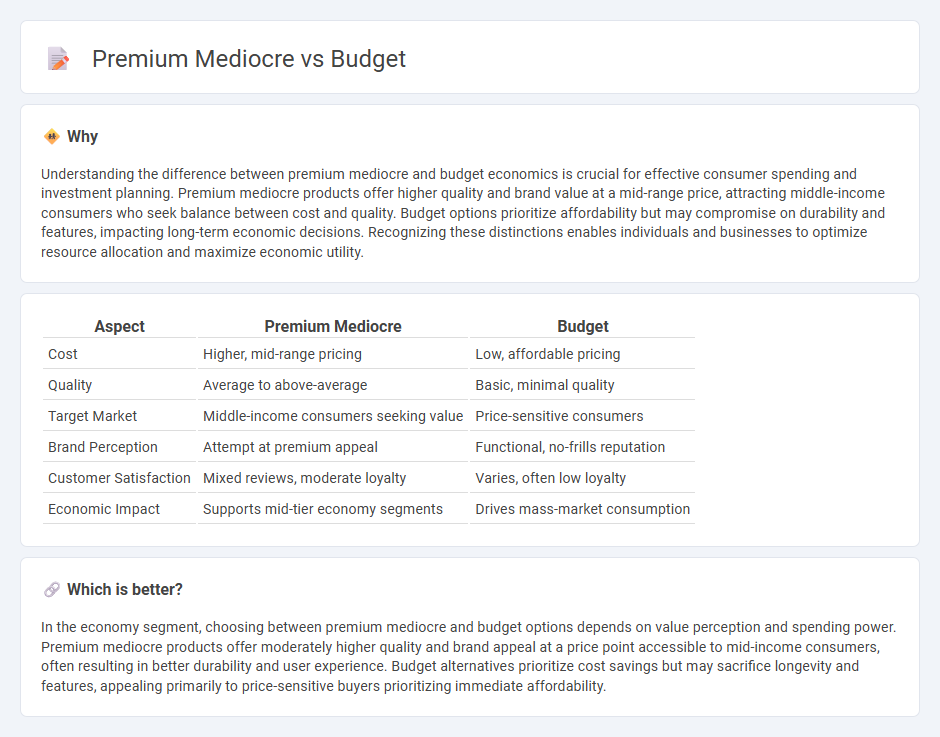 Premium Mediocre vs Budget in Economy