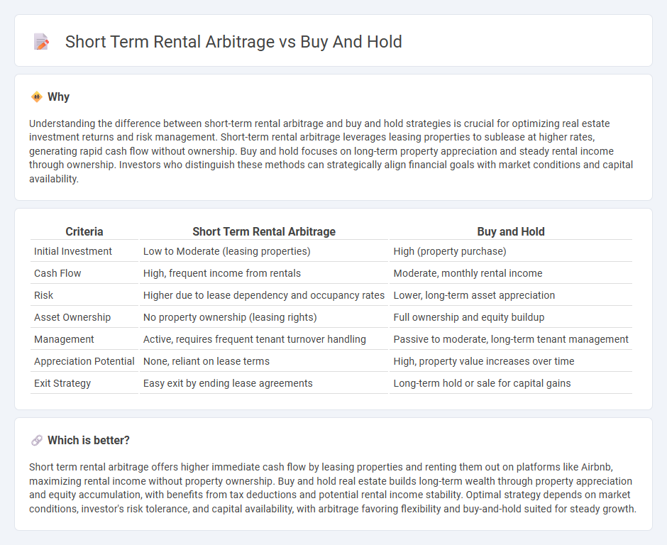 Short Term Rental Arbitrage vs Buy And Hold in Real Estate