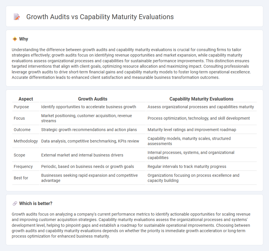 Growth Audits vs Capability Maturity Evaluations in Consulting