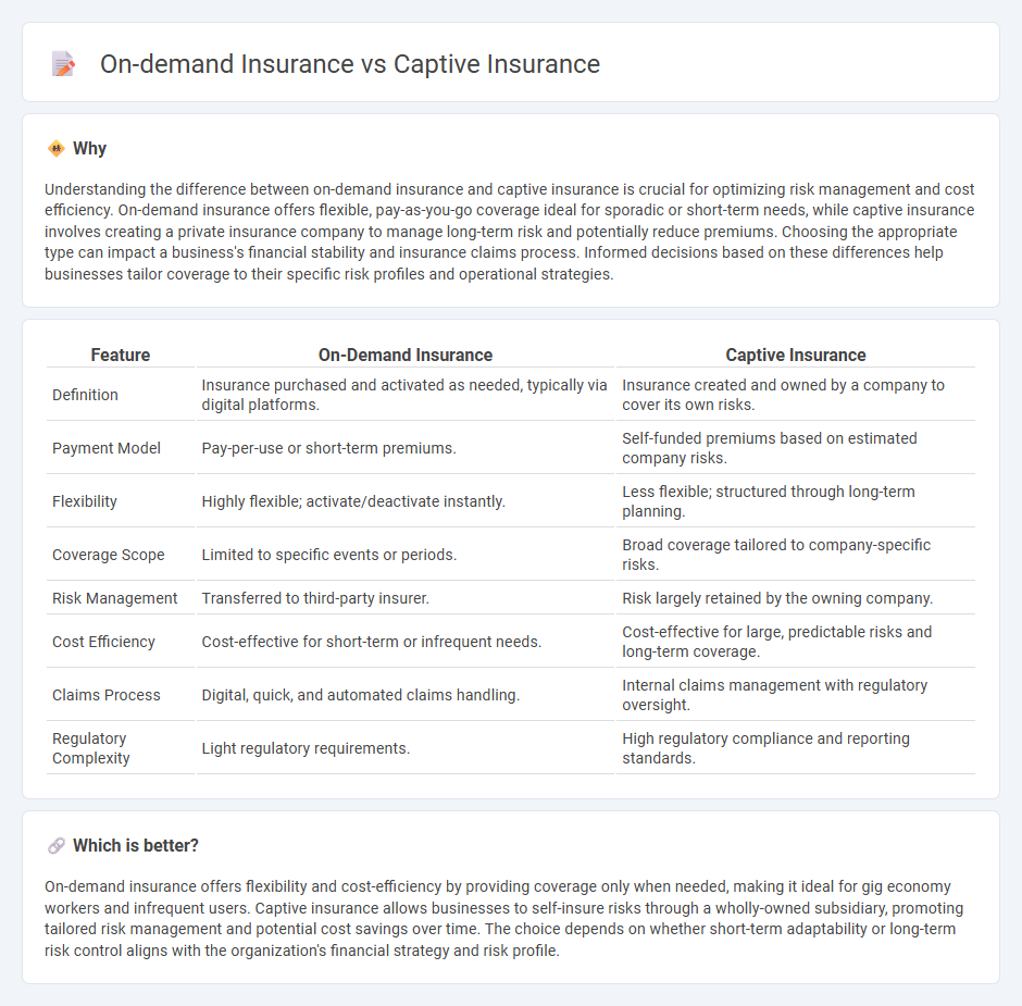 On-Demand Insurance vs Captive Insurance in Insurance