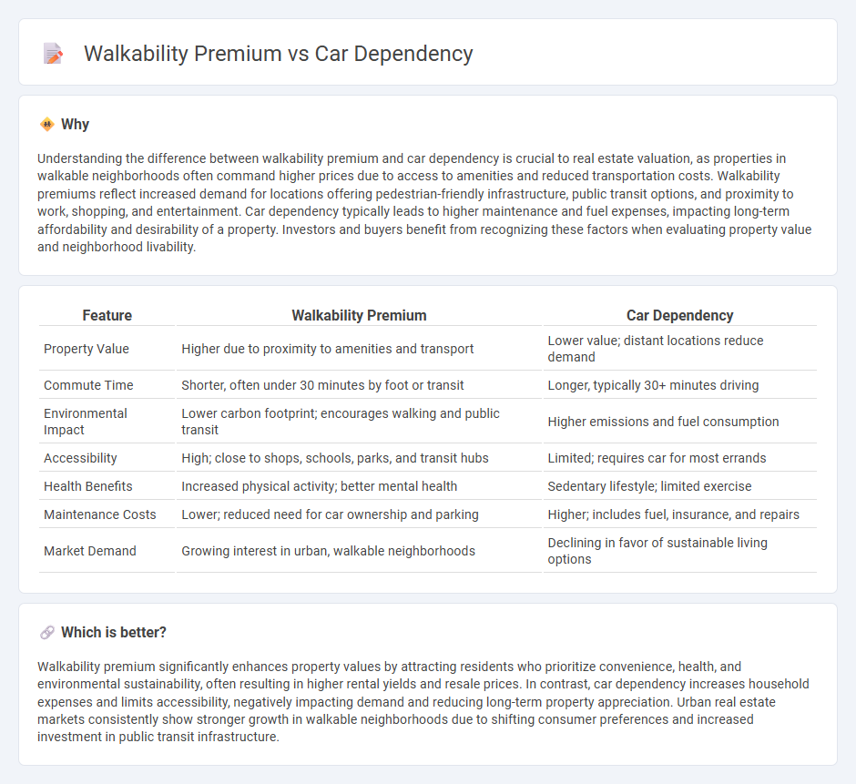 Walkability Premium vs Car Dependency in Real Estate