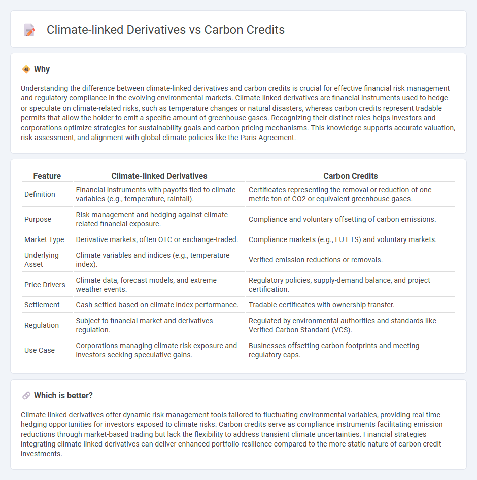 Climate-Linked Derivatives vs Carbon Credits in Finance