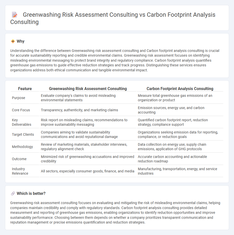 Greenwashing Risk Assessment Consulting vs Carbon Footprint Analysis Consulting in Consulting