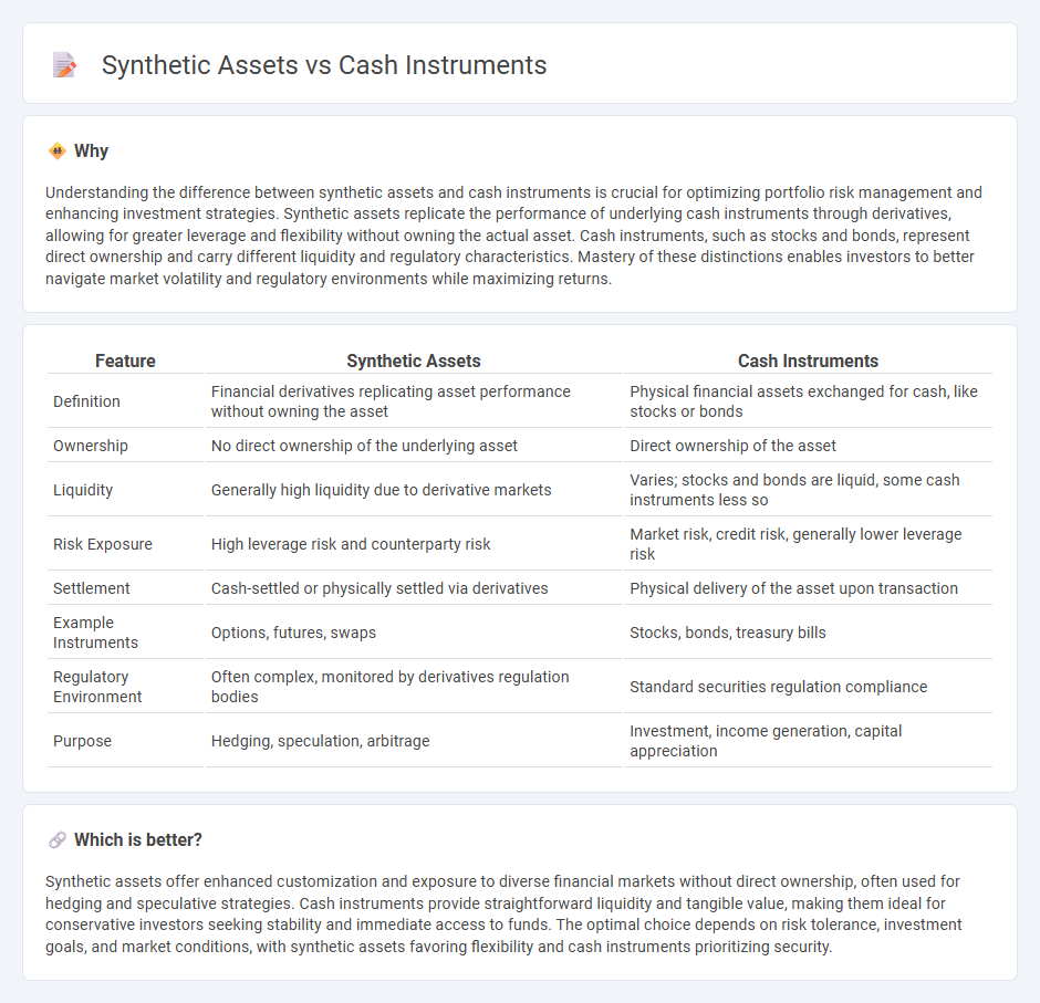 Synthetic Assets vs Cash Instruments in Finance