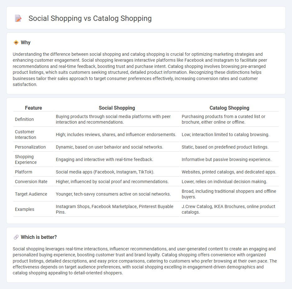 Social Shopping vs Catalog Shopping in Commerce