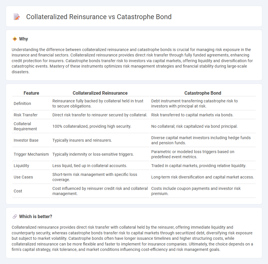 Collateralized Reinsurance vs Catastrophe Bond in Finance