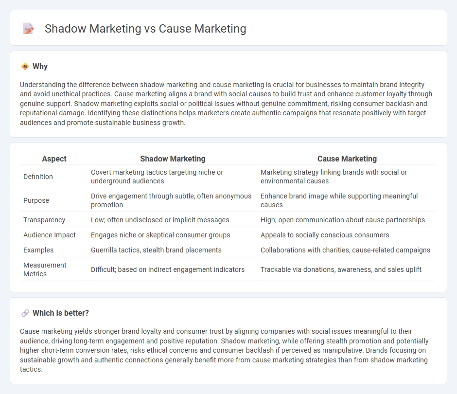 Shadow Marketing vs Cause Marketing in Marketing