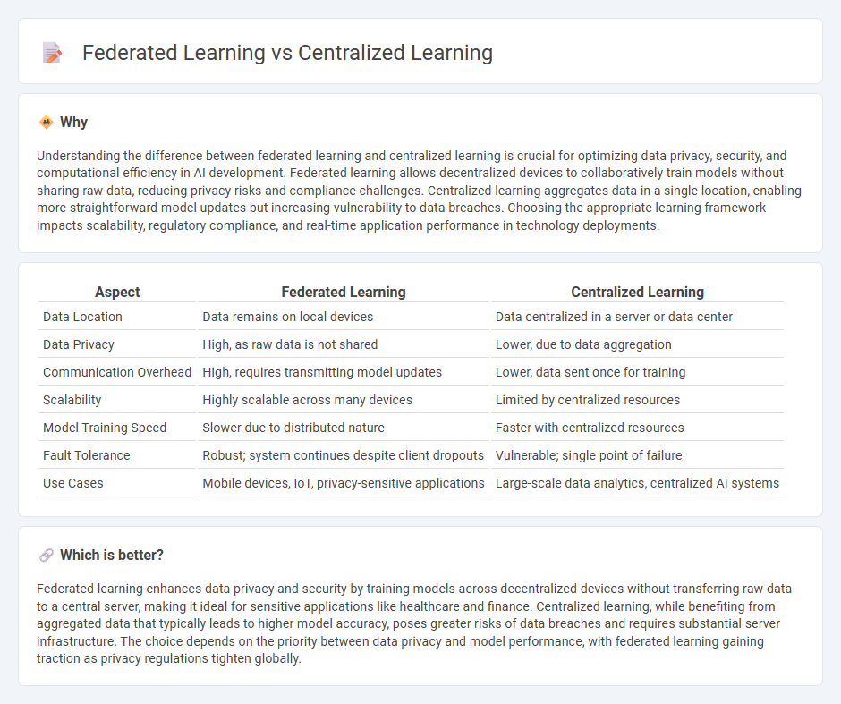 Federated Learning vs Centralized Learning in Technology