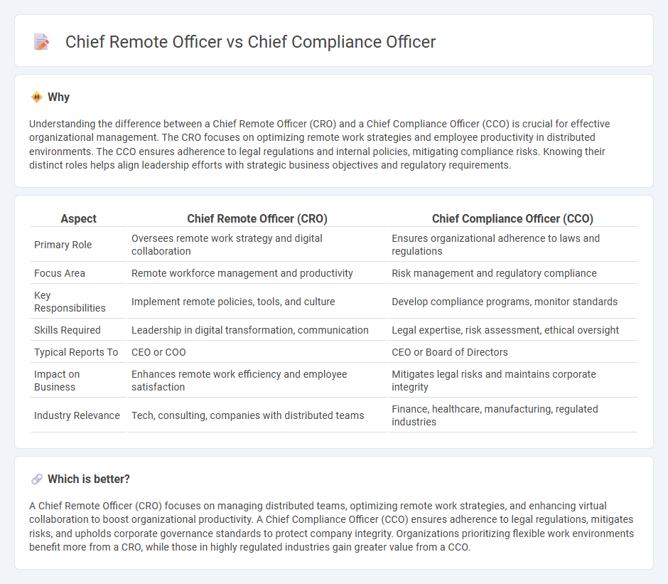 Chief Remote Officer vs Chief Compliance Officer in Management
