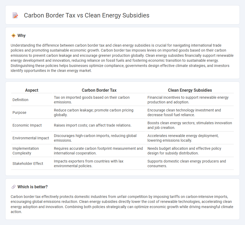 Carbon Border Tax vs Clean Energy Subsidies in Economy