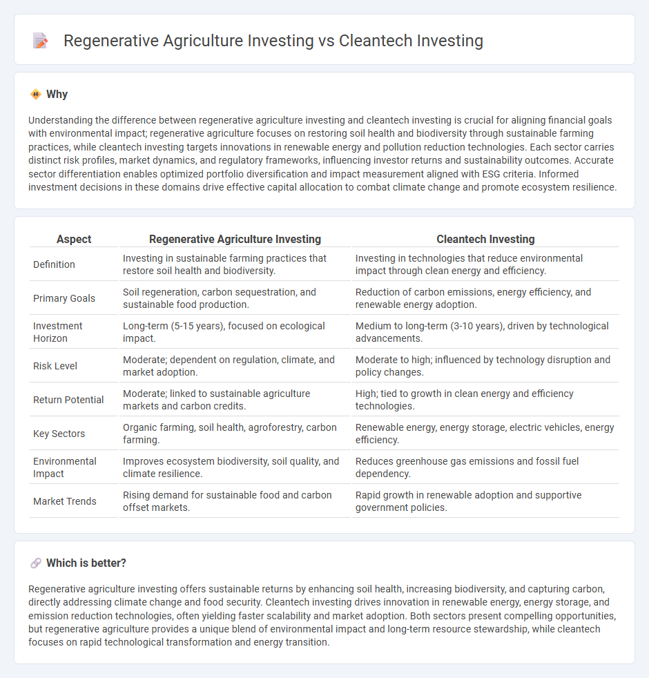 Regenerative Agriculture Investing vs Cleantech Investing in Investment