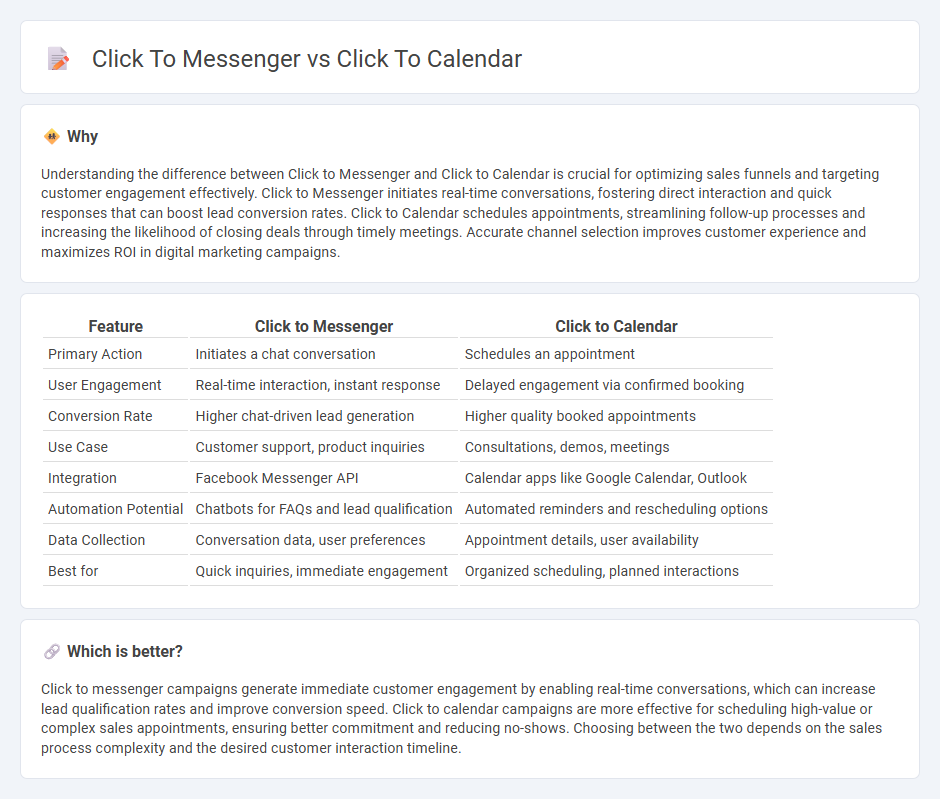 Click To Messenger vs Click To Calendar in Sales