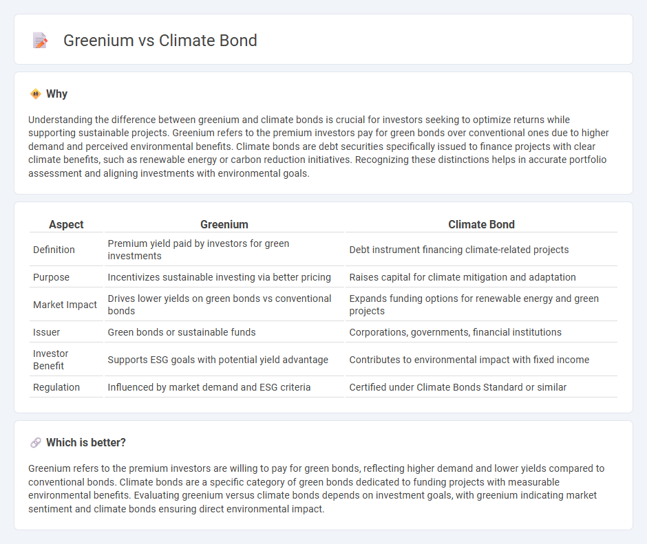 Greenium vs Climate Bond in Finance