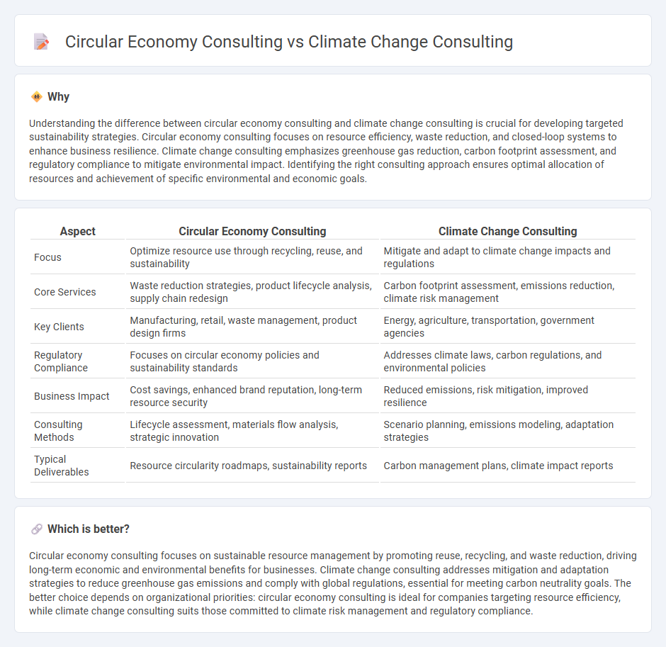 Circular Economy Consulting vs Climate Change Consulting in Consulting