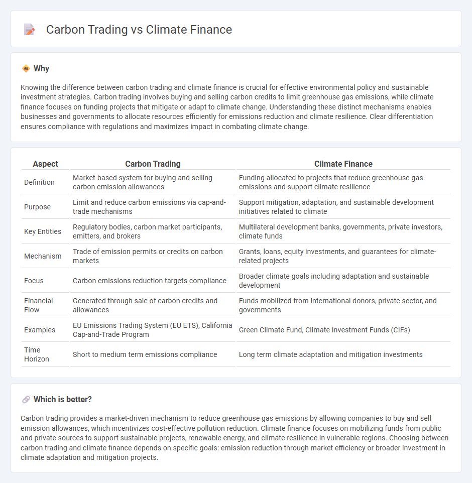 Carbon Trading vs Climate Finance in Finance
