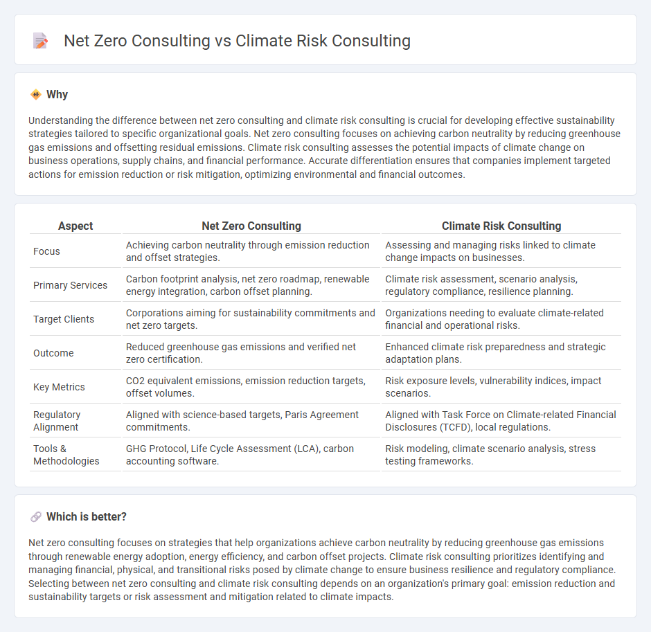 Net Zero Consulting vs Climate Risk Consulting in Consulting