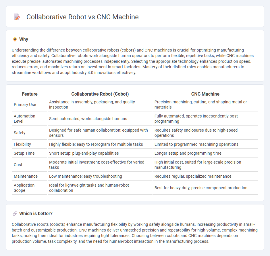 Collaborative Robot vs Cnc Machine in Manufacturing