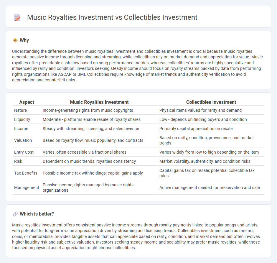 Music Royalties Investment vs Collectibles Investment in Investment