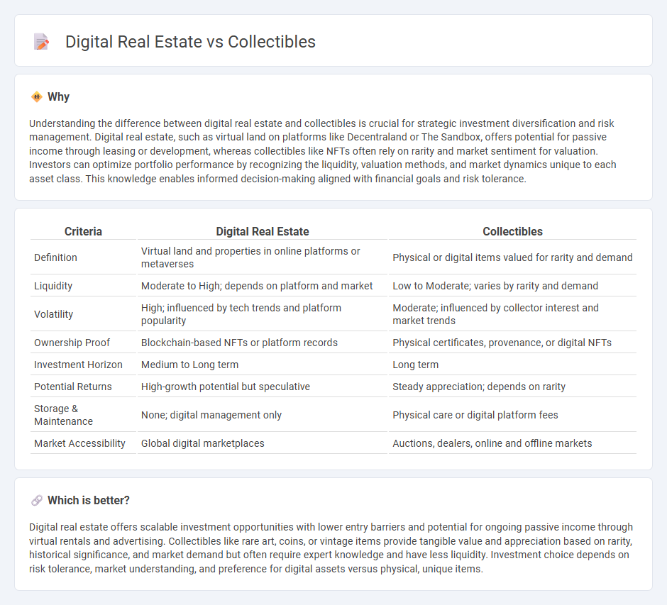 Digital Real Estate vs Collectibles in Investment