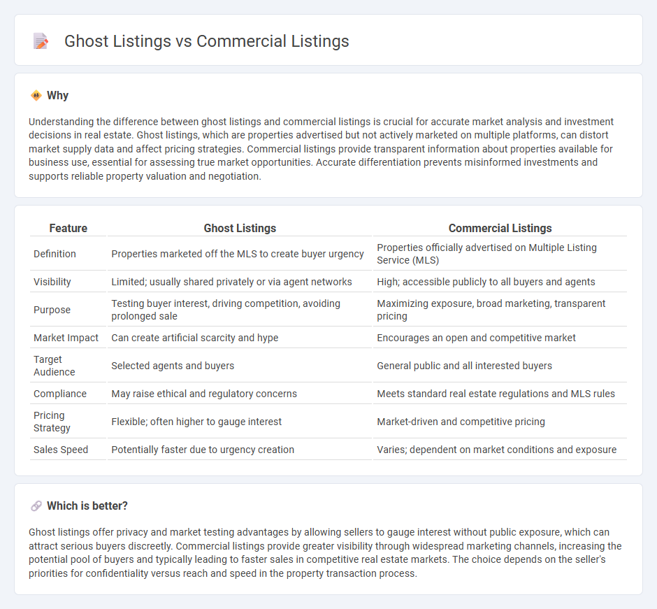 Ghost Listings vs Commercial Listings in Real Estate