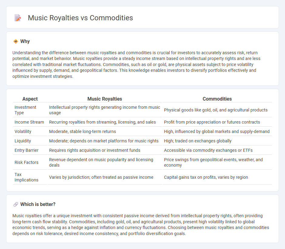 Music Royalties vs Commodities in Investment