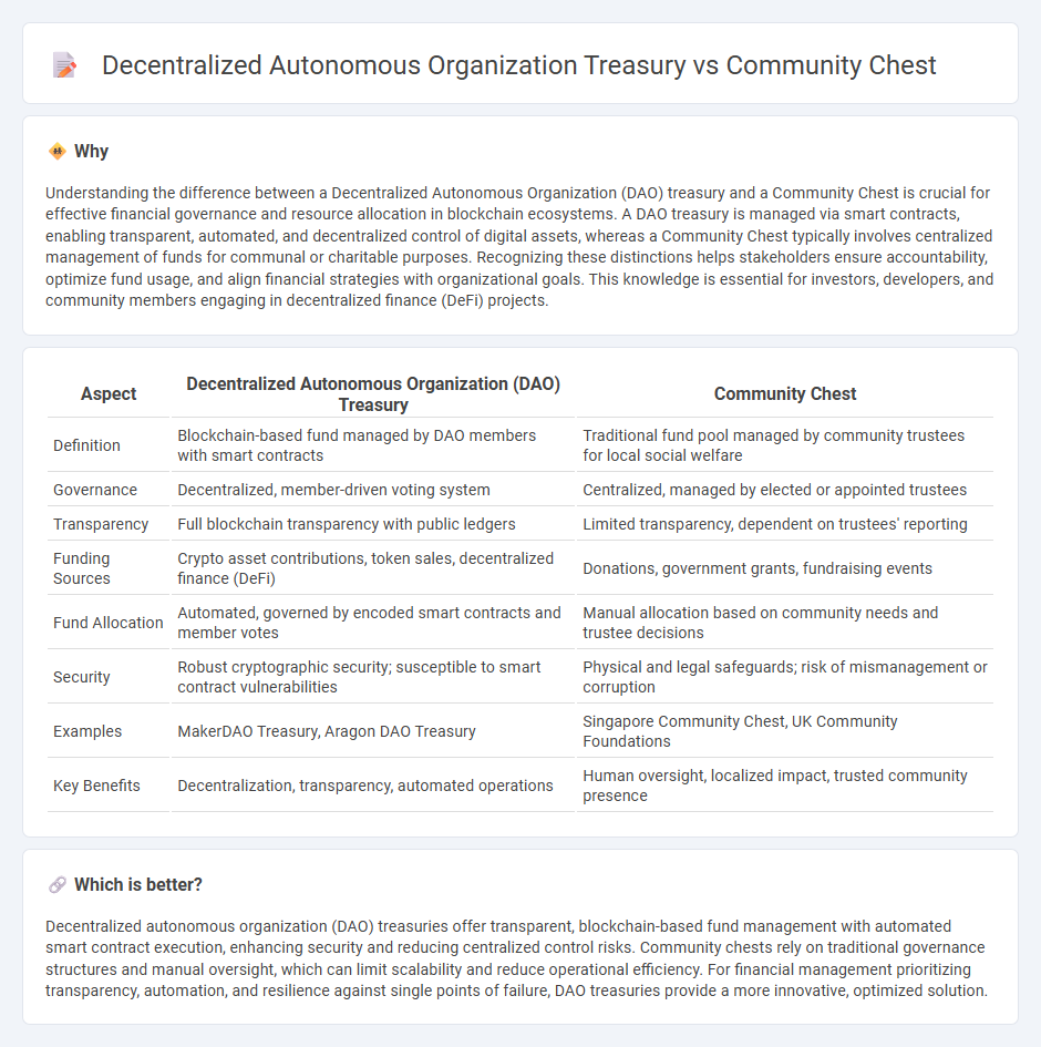 Decentralized Autonomous Organization Treasury vs Community Chest in Finance