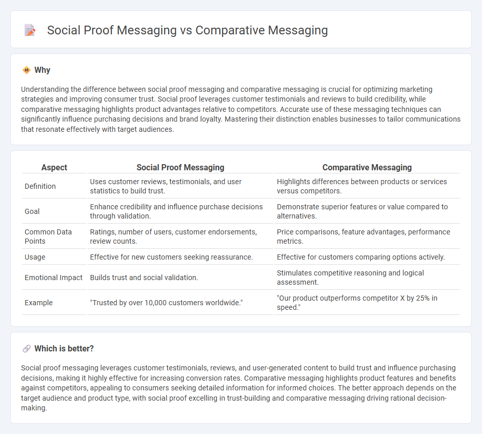 Social Proof Messaging vs Comparative Messaging in Commerce
