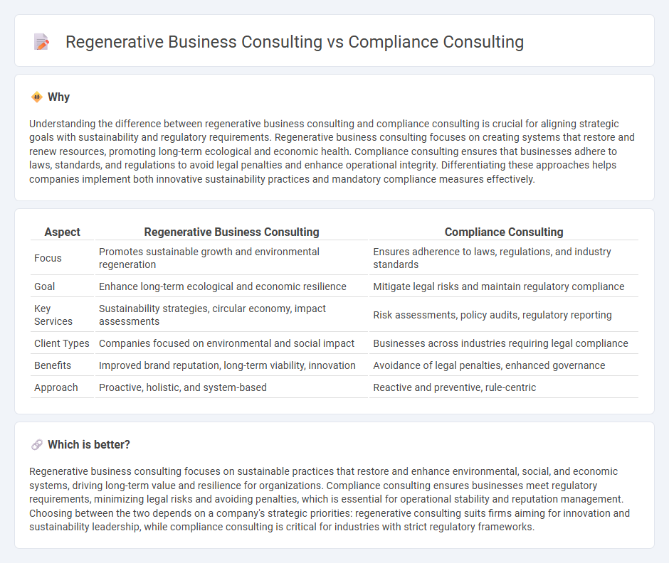 Regenerative Business Consulting vs Compliance Consulting in Consulting