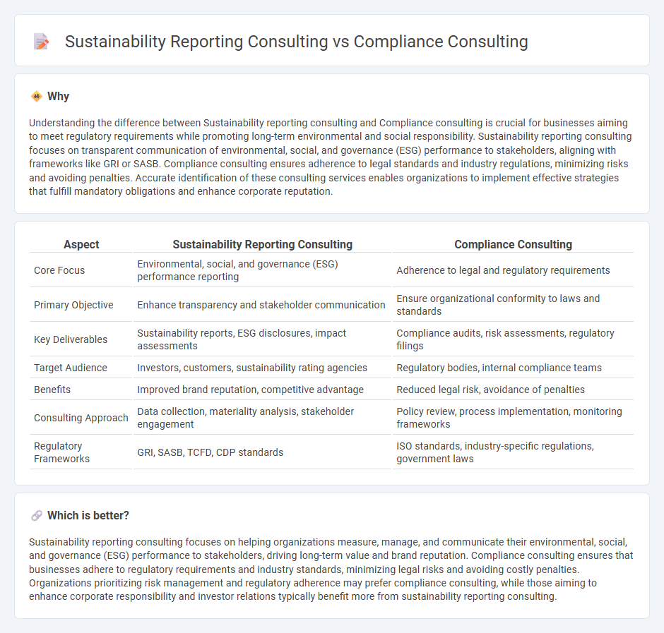 Sustainability Reporting Consulting vs Compliance Consulting in Consulting
