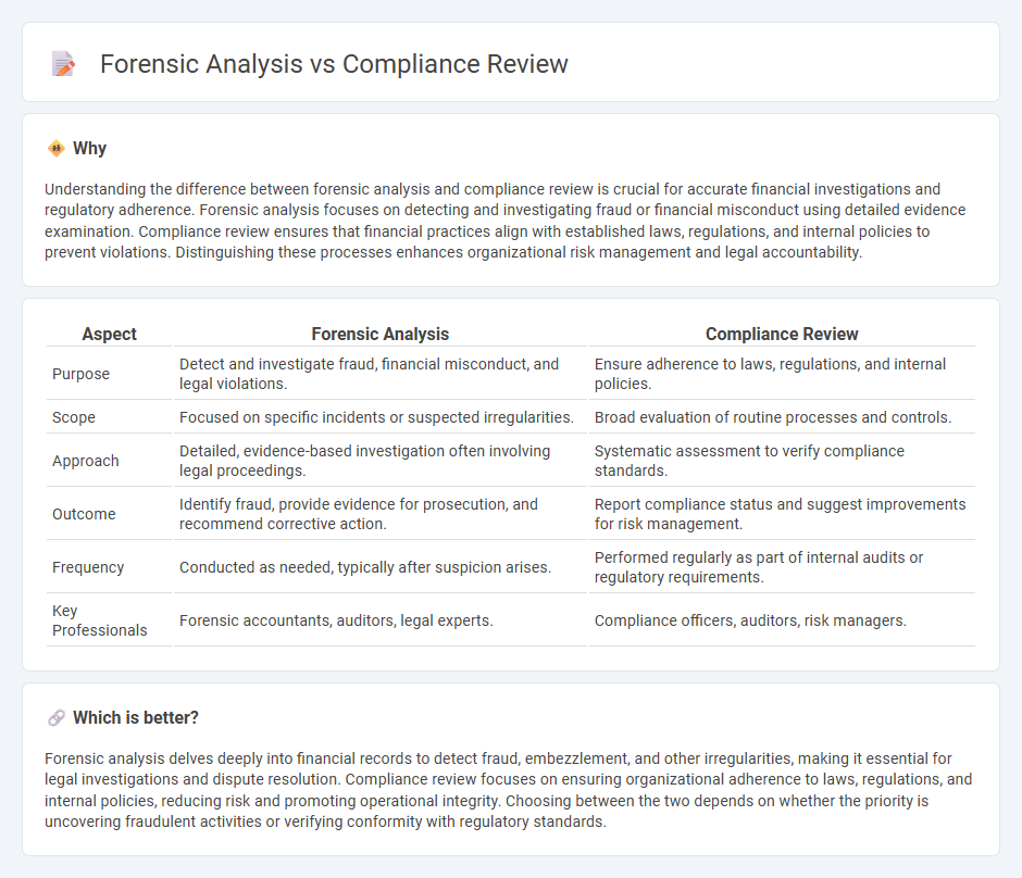 Forensic Analysis vs Compliance Review in Accounting