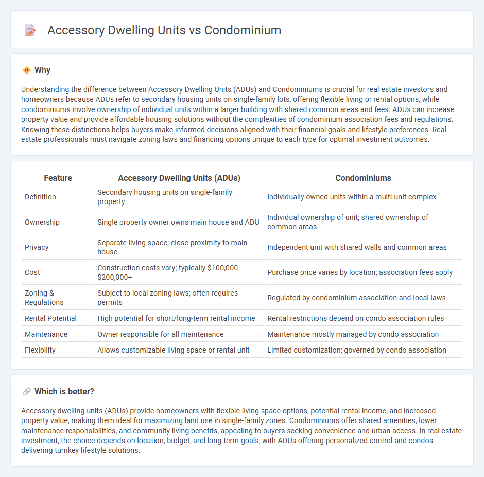 Accessory Dwelling Units vs Condominium in Real Estate